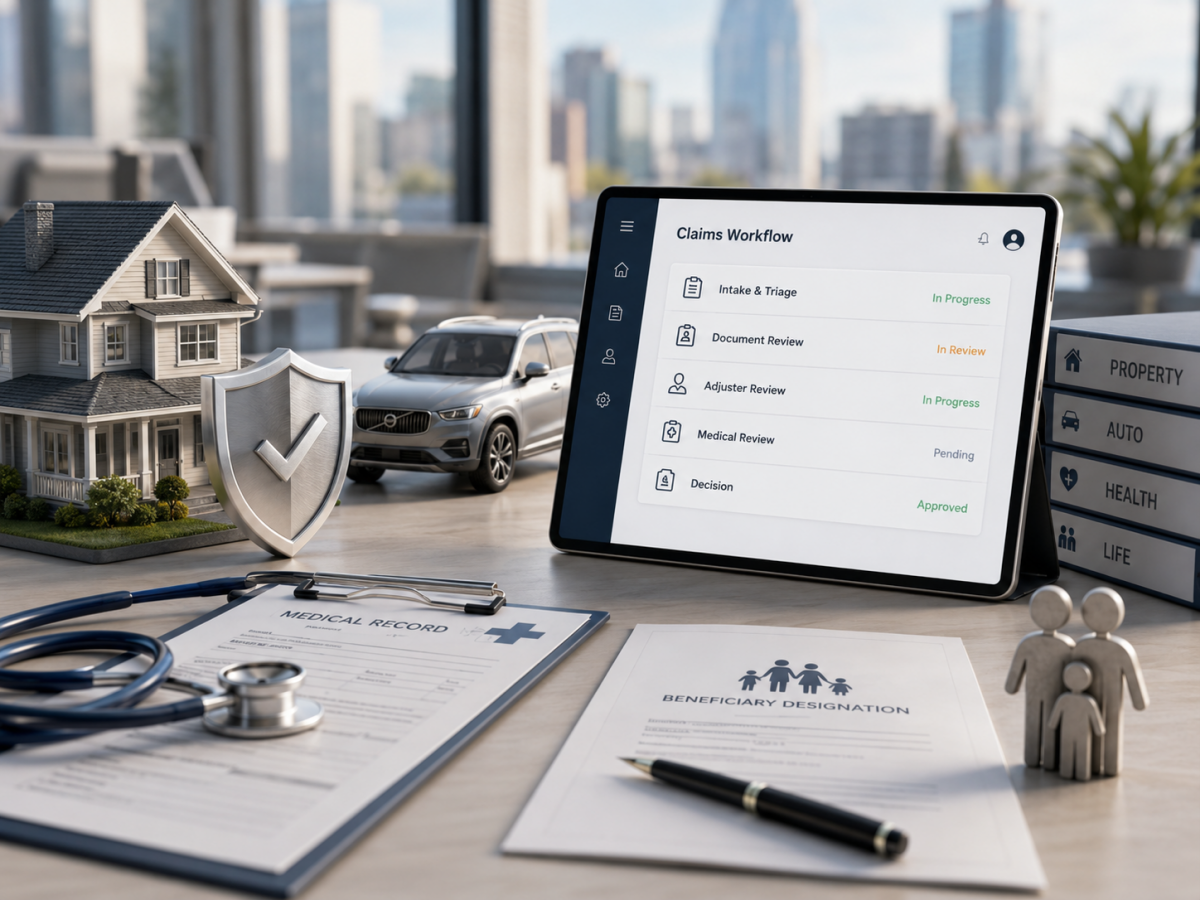 Insurance sector workflow overview